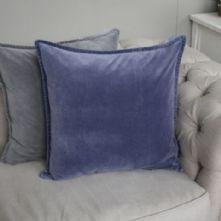 Blue Granite Velvet Cushion 50x50